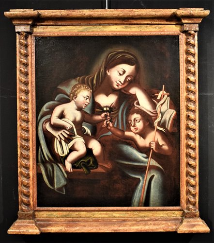 Vierge and Child  with Saint Little John Baptist
